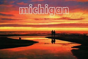 Lot von 4 Postkarten schöner Michigan Sonnenuntergänge, Traverse City etc. -- Postkarte - Bild 1 von 5