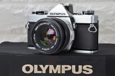 OLYMPUS OM-1 SLR Silve Film Camera + F.Zuiko Auto-S 50mm f/1.8 [ N MINT ] - Image 1 of 4