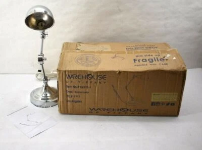Warehouse of Tiffany Pauh Chrome With 1 Light Bulb And Table Lamp TM172/1 - Image 1 of 4