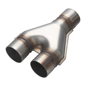 Welded Exhaust Tip Y-Pipe 2.5" Dual Inlet/2.5"inch Single Outlet Stainless Steel - Imagen 1 de 5