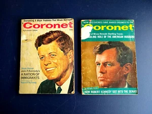Coronet Digest Lot, John & Robert Kennedy Nov '65 & April '66 FREE SHIPPING - Picture 1 of 2