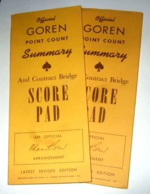 Bridge Score Pads Charles Goren Bridge Memorabilia  - Image 1 of 4