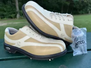 Almost Pristine ECCO Hydromax Tan Leather Women's Golf Shoes Size 39 EU 8.5 US - Picture 1 of 23