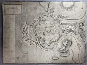 GRAVURE VUE CARTE PLAN VILLE CITADELLE BESANÇON CAPITALE Mr G.H.J (G.H.I) 1786 - Picture 1 of 22