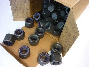 100 BARNES 5/8-11 NYLON INSERT NP (UNC) STOP NUT / LOCK NUTS 39627 - Picture 1 of 3