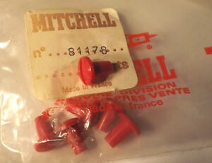6 New old Stock Garcia MITCHELL 340 FISHING REEL RED LUBE PORT SCREWS 81178 NOS