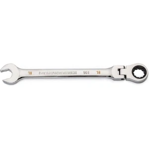 GearWrench 86718 18mm 90-Tooth 12-Point Flex Head Ratcheting Combination Wrench - Imagen 1 de 9