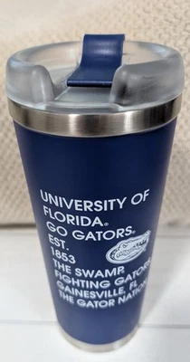 Vaso de acero inoxidable de doble pared Florida Gators 24 oz con tapa y pajita Tritan Foto 1 de 3