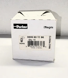 Pack of 10 Legris 3609 60  11 96 Elbow  3/8" TUBE X 1/8" NPTM Nickel plated NEW - Picture 1 of 2