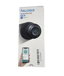 Klloque Smart Knob Lock K10 Black History Log Fingerprint 20 Lithium Battery NOB - Picture 1 of 12