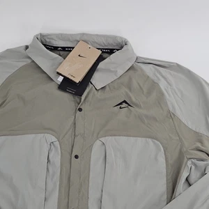 Nike Running Trail Dri-Fit ADV UV Shirt Light Jacket Mens MEDIUM M Green NEW - Picture 1 of 13