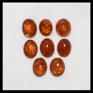 Jugoso Paquete ~ Lote de 8 Piezas Gemas Cabujón Granate Fanta Mandarina Natural 5mm-6mm - Imagen 1 de 11