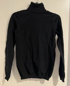 Gap Women's Black Cotton Blend Turtleneck Sweater - Size Small - Picture 1 of 12