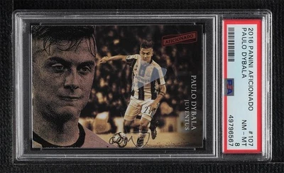 Panini Aficionado Paulo Dybala #107 2016-17 PSA 8 Rookie RC Foto 1 de 2