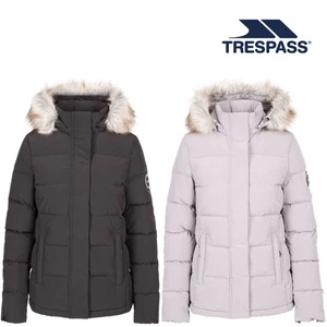 DLX Damen Daunenjacke leichter Mantel mit Zip Off Kapuze zusammengesetzt - Bild 1 von 9