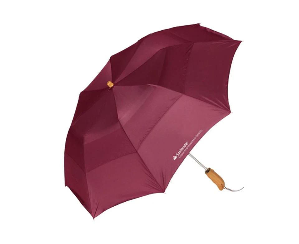 Nuevo con etiquetas Paraguas Vintage Banco de Inversión Santander 43" Senior Partner Granate Foto 1 de 2