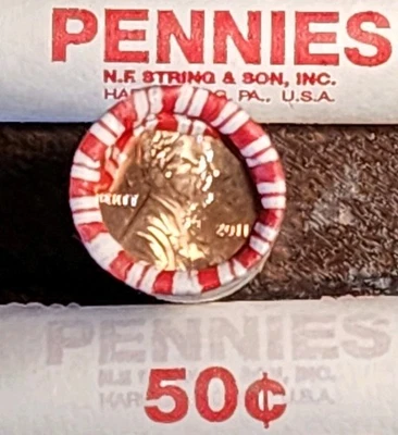 2011-P Lincoln Shield Penny - 50 Coin Roll - OBW 1 Roll 50c - Image 1 of 2