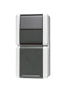 Jung 876W SCHUKO®-Steckdose 16 A 250 V ~ mit Schalter Universal ... - Bild 1 von 1