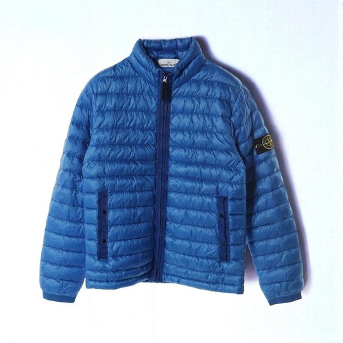 Piumino Stone Island tinto in capo nylon blu uomo L #EG AEA