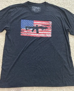 Black Rifle Coffee Company Men’s XL T-Shirt Short Sleeve USA American Flag - Picture 1 of 8