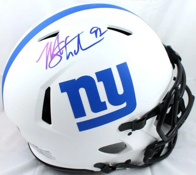 Michael Strahan Signed NY Giants F/S Lunar Speed Authentic Helmet-BAW Hologram - Image 1 of 4