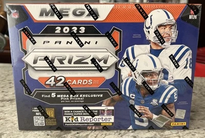 2023 PANINI PRIZM FOOTBALL MEGA BOX (PINK PRIZMS) FACTORY SEALED - Image 1 of 4