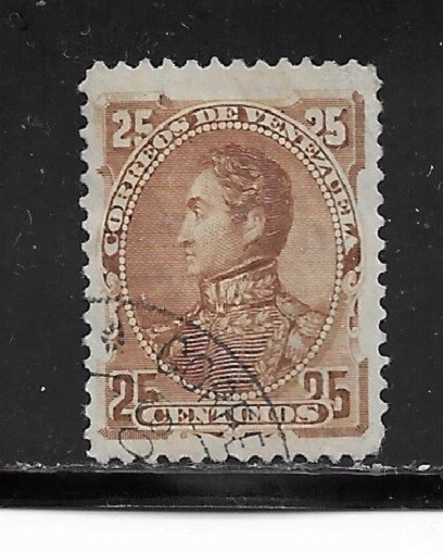 Марка Венесуэлы - Скотт No 76-25c-Canc/H-1882-NG - Изображение 1 из 1