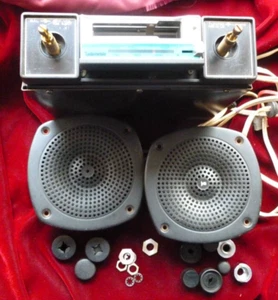 Vintage 1970s Radiomobile 308CSR Car Stereo Cassette Player Manual Speakers Box - Picture 1 of 16