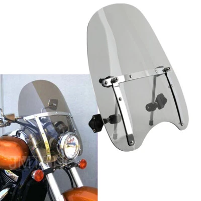 18"x16" Smoke Windshield Windscreen Deflector For Kawasaki Vulcan VN 500 800 900 - Image 1 of 4