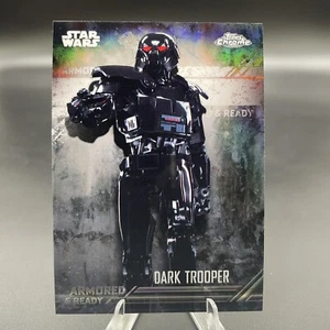 Tarjeta coleccionable 2022 Topps cromada Star Wars Dark Trooper #AR-6 blindada y lista - Imagen 1 de 2