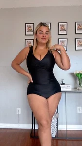 Black one-piece swimsuit size XXL black color - Picture 1 of 10