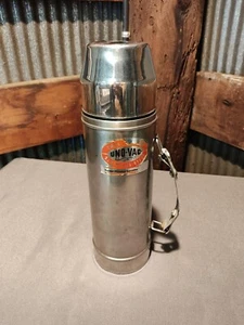 UNO-VAC Stainless Insulated Thermos 2711177 Unbreakable Hot Cold Vintage - Picture 1 of 12