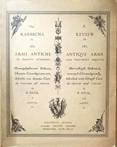HELD RASSEGNA DI 162 ARMI ANTICHE E OGGETTI ATTINENTI REVIEW OF 162 ANTIQUE ARMS - Imagen 1 de 12