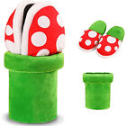 SuperMario Piranha Plants Plush Slippers Ladies Cute Shoes with Pipe Pot Holder/