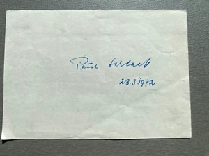 PAUL SCHLACK (†1987) Erfinder/Chemiker "Perlon" signed Blatt 10x15 Autogramm RAR - Bild 1 von 1