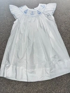 Vestido Blanco Petit Bebe Bebé Niña Bordado Calado Velero 18M - 000856 - Imagen 1 de 8