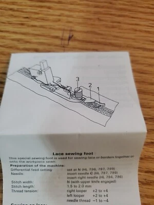 PFAFF Hobbylock Serger Cording Foot 330589 / 790, 793,794,796,797, 799 - Image 1 of 4