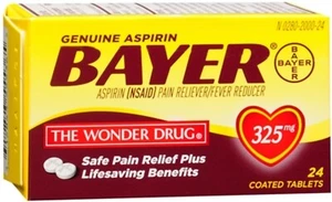 Bayer Aspirin 325 mg Tablets 24 Count - Aspirina+ - Picture 1 of 1