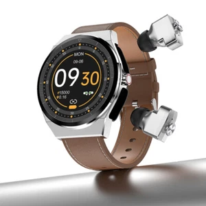 Herren Damen Smartwatch Ohrhörer 2 in 1 Bluetooth Anruf Wireless Ohrhörer Ohrhörer - Bild 1 von 16