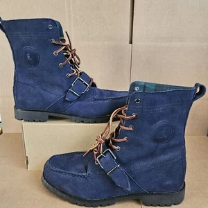 Polo Ralph Lauren Ranger Herren Leder Stiefeletten Kampfstiefel Größe 9 D - Bild 1 von 7