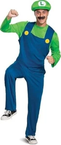 Adult Men Super Mario Plumber Costume Workman Fancy Dress Jumpsuit Large - Picture 1 of 4
