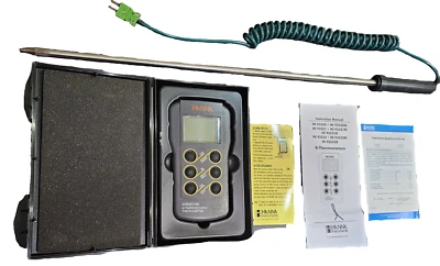 Термометр термопара Hanna HI 93551N KJT с зондом HI-766TR4 с ручкой - Изображение 1 из 4
