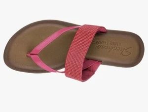 Skechers Women's Indulge 2 Beach Side Thong,Pink,Size US 5 M - Picture 1 of 5