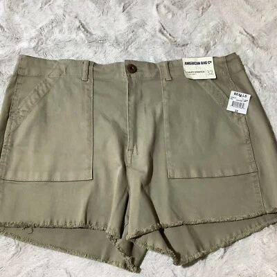 nwt american rag cie olive denim cutoff shorts size 32 - Image 1 of 4