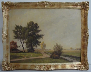 Sign NEUMÜLLER Ölgemälde LANDSCHAFT Ölbild Gemälde Bild Leinwand Rahmen 60x80cm - Bild 1 von 8