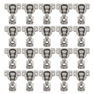 Bisagras de armario ocultas con marco frontal superpuesto de 1/2" para puerta de gabinete de cierre automático 20 un. - Imagen 1 de 5