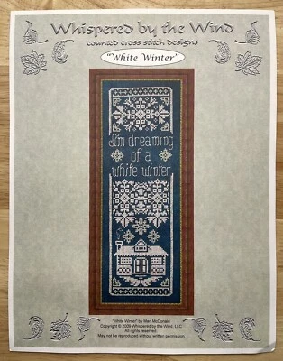Whispered by The Wind WHITE WINTER Cross Stitch Chart Pattern - Image 1 of 3