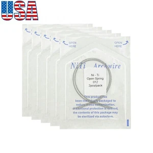 US 10 STCK. Dental 0,012*180 mm kieferorthopädische offene Spule Feder NITI elastische Federn - Bild 1 von 6