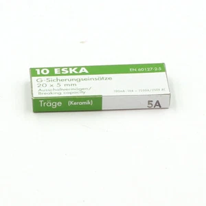 Fusible céramique 5x20 - Temporisé (T) 5A/250V (10 Fusibles) - Imagen 1 de 3