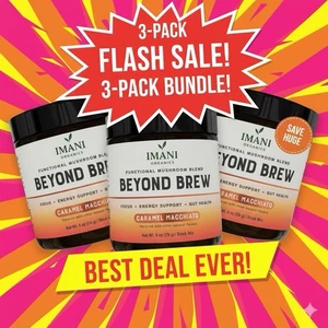 PACK DE 3 CARAMELOS Beyond Brew Champiñones Café 7 en 1 Cacao Energía/Enfoque/Bueno/Mental! - Imagen 1 de 10